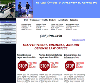 Tablet Screenshot of miamitrafficticket.net